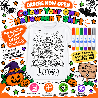 COLOUR YOUR OWN HALLOWEEN T-SHIRT