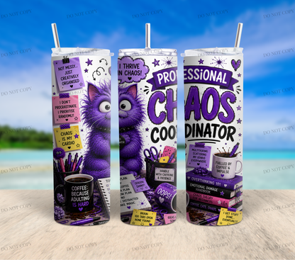 ADHD Chaos Collection | 10 Funny 20oz Tumbler Wrap PNGs + 1 Bonus Design | Digital Download | Sublimation Bundle