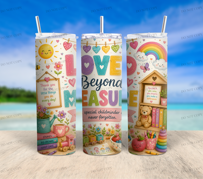 Childminder 20oz Skinny Tumbler Collection | 10 Ready-to-Sell Sublimation Wrap Designs + 1 FREE Bonus Design
