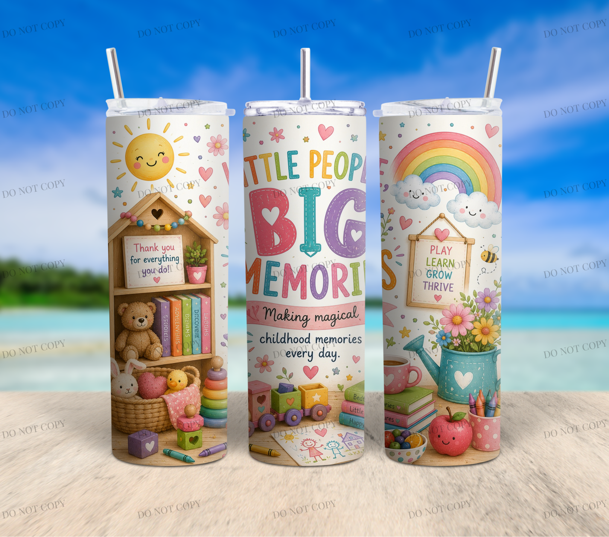 Childminder 20oz Skinny Tumbler Collection | 10 Ready-to-Sell Sublimation Wrap Designs + 1 FREE Bonus Design