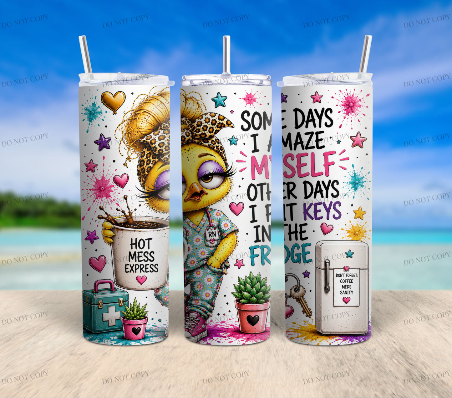 Nurse Duck Collection | 10 Funny & Inspirational 20oz Skinny Tumbler Wrap PNG Bundle | Nurse Sublimation Designs