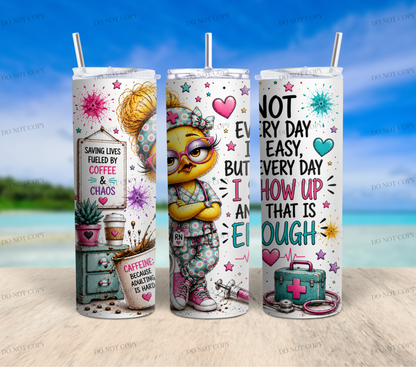 Nurse Duck Collection | 10 Funny & Inspirational 20oz Skinny Tumbler Wrap PNG Bundle | Nurse Sublimation Designs