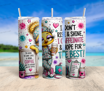 Nurse Duck Collection | 10 Funny & Inspirational 20oz Skinny Tumbler Wrap PNG Bundle | Nurse Sublimation Designs