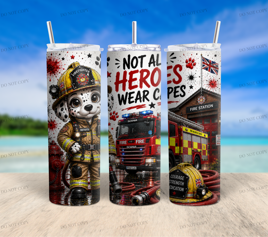 Firefighter Dalmatian Tumbler Wrap Bundle | 13 PNG Designs | 20oz Skinny Sublimation Wraps | Commercial Use