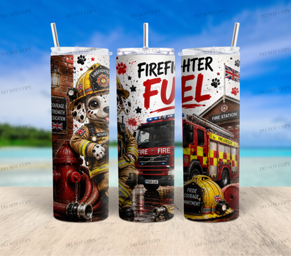 Firefighter Dalmatian Tumbler Wrap Bundle | 13 PNG Designs | 20oz Skinny Sublimation Wraps | Commercial Use