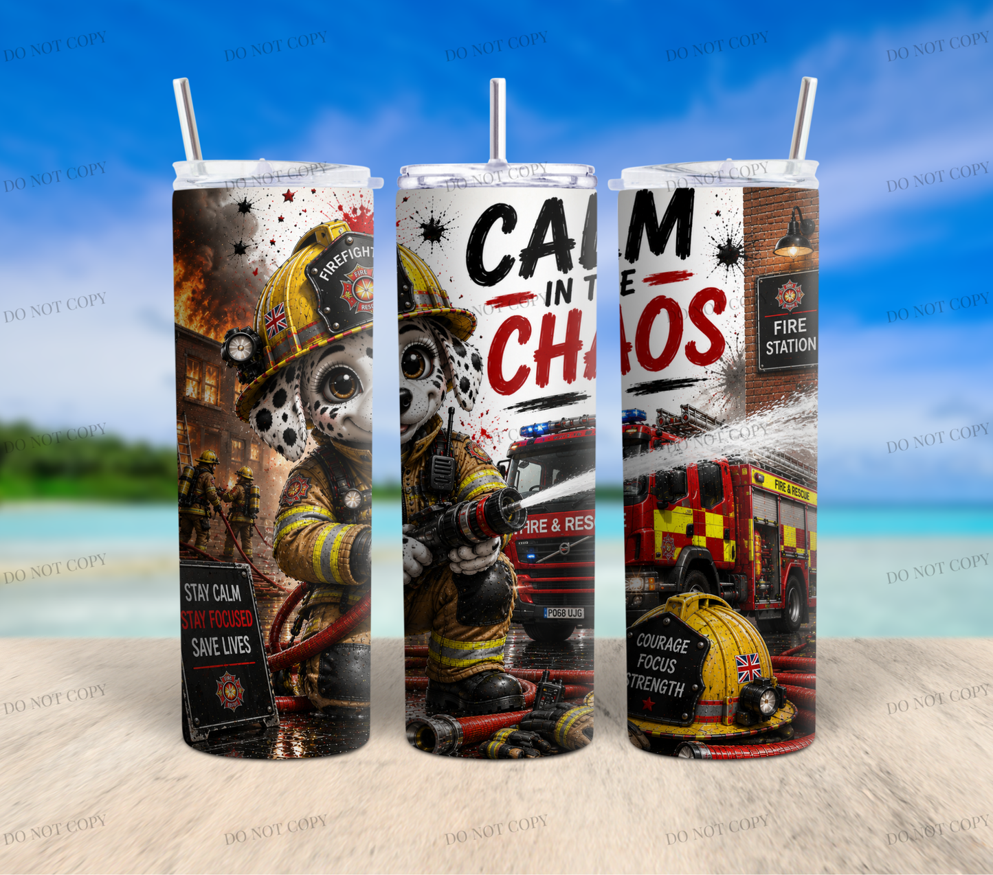 Firefighter Dalmatian Tumbler Wrap Bundle | 13 PNG Designs | 20oz Skinny Sublimation Wraps | Commercial Use