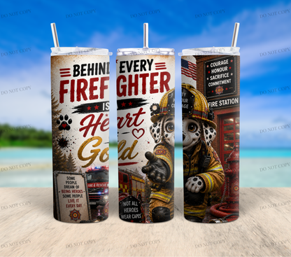Firefighter Dalmatian Tumbler Wrap Bundle | 13 PNG Designs | 20oz Skinny Sublimation Wraps | Commercial Use