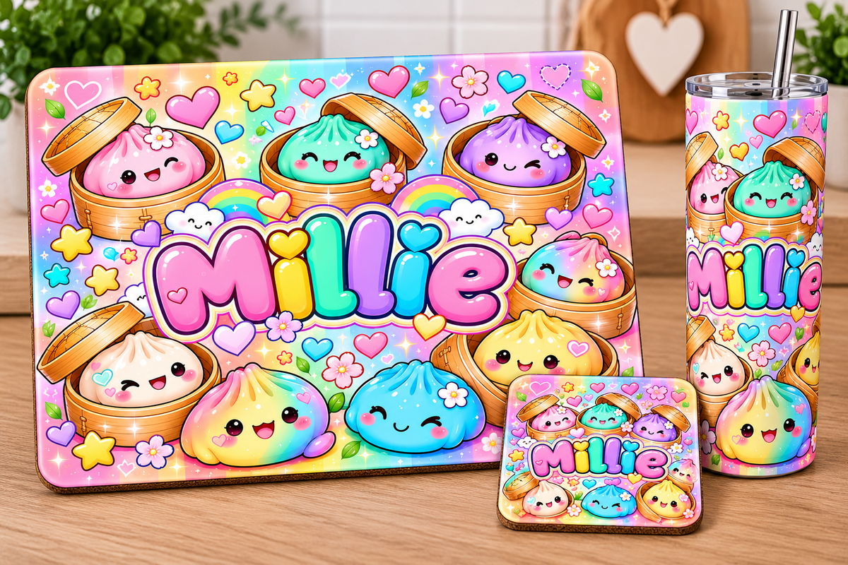 Dump..tablemat, coaster and tumbler set