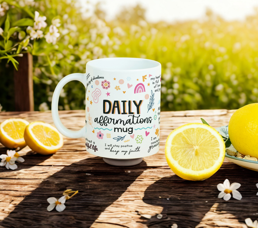 Daily Affirmations MUG SUBLIMATION PRINT