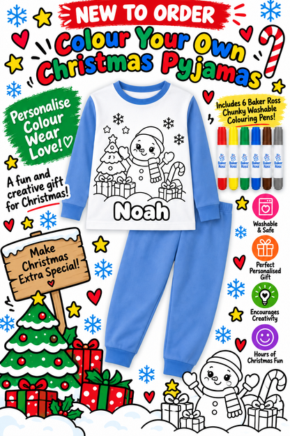 COLOUR YOUR OWN CHRISTMAS PYJAMAS