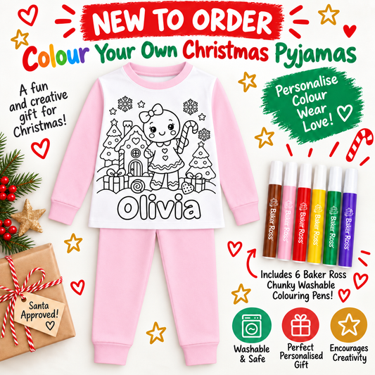 COLOUR YOUR OWN CHRISTMAS PYJAMAS