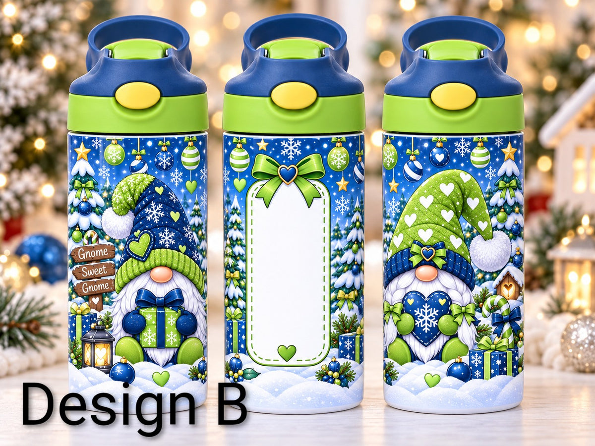 Christmas Personalised 12oz kids sippy cup tumbler