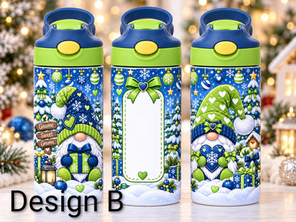 Christmas Personalised 12oz kids sippy cup tumbler