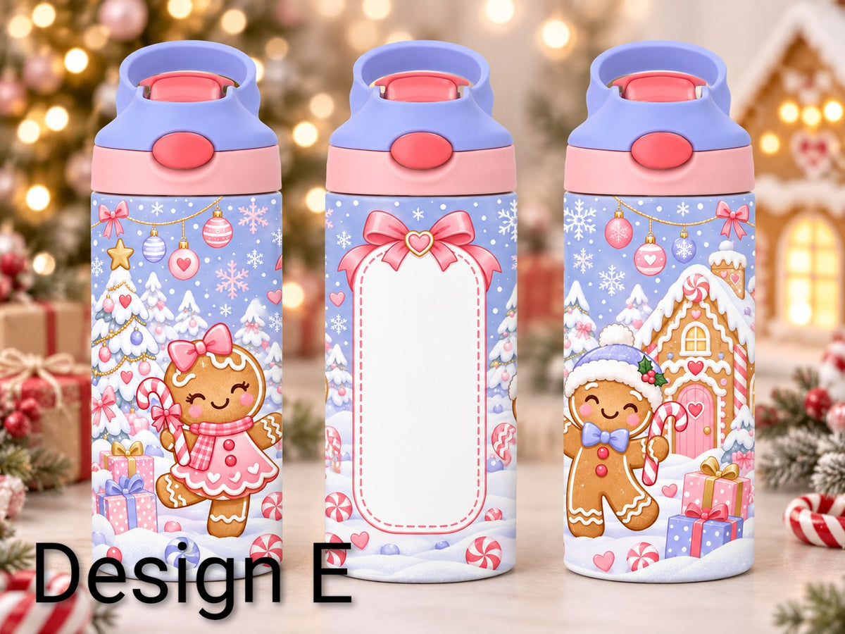 Christmas Personalised 12oz kids sippy cup tumbler