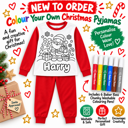 COLOUR YOUR OWN CHRISTMAS PYJAMAS