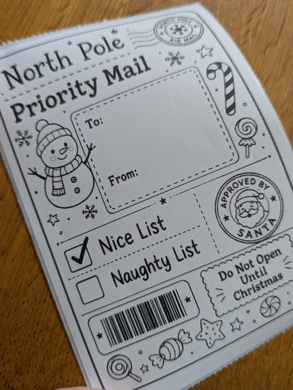 North Pole Christmas Parcel Labels – Set of 10