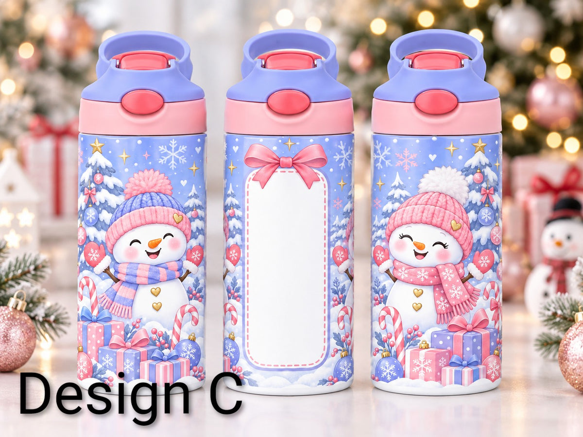 Christmas Personalised 12oz kids sippy cup tumbler