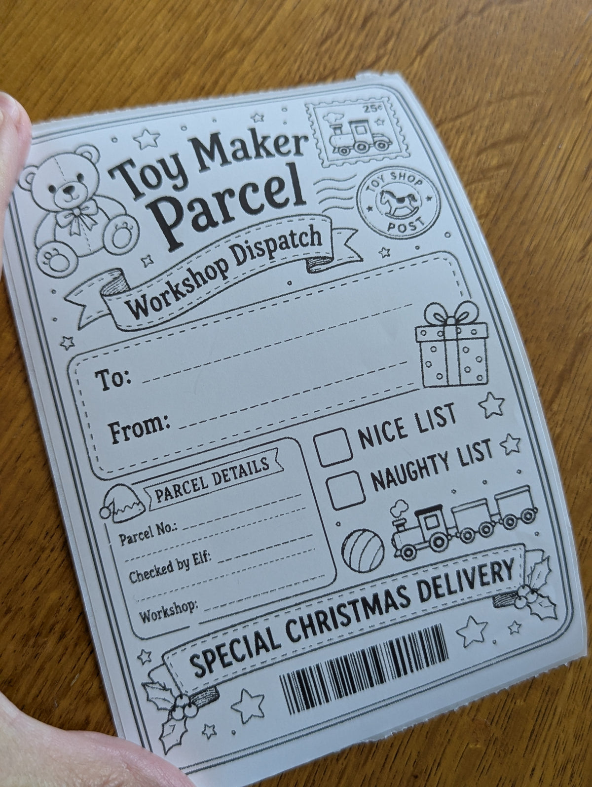 North Pole Christmas Parcel Labels – Set of 10