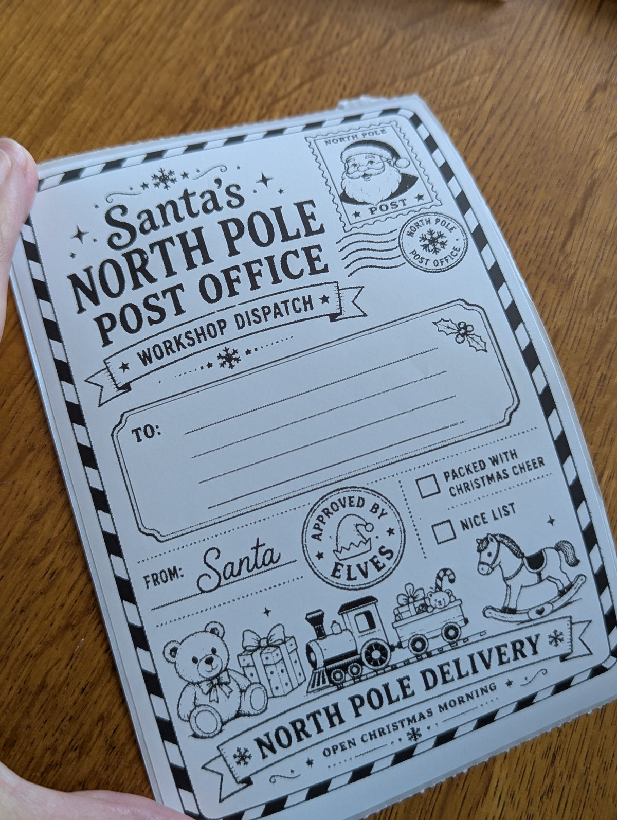 North Pole Christmas Parcel Labels – Set of 10