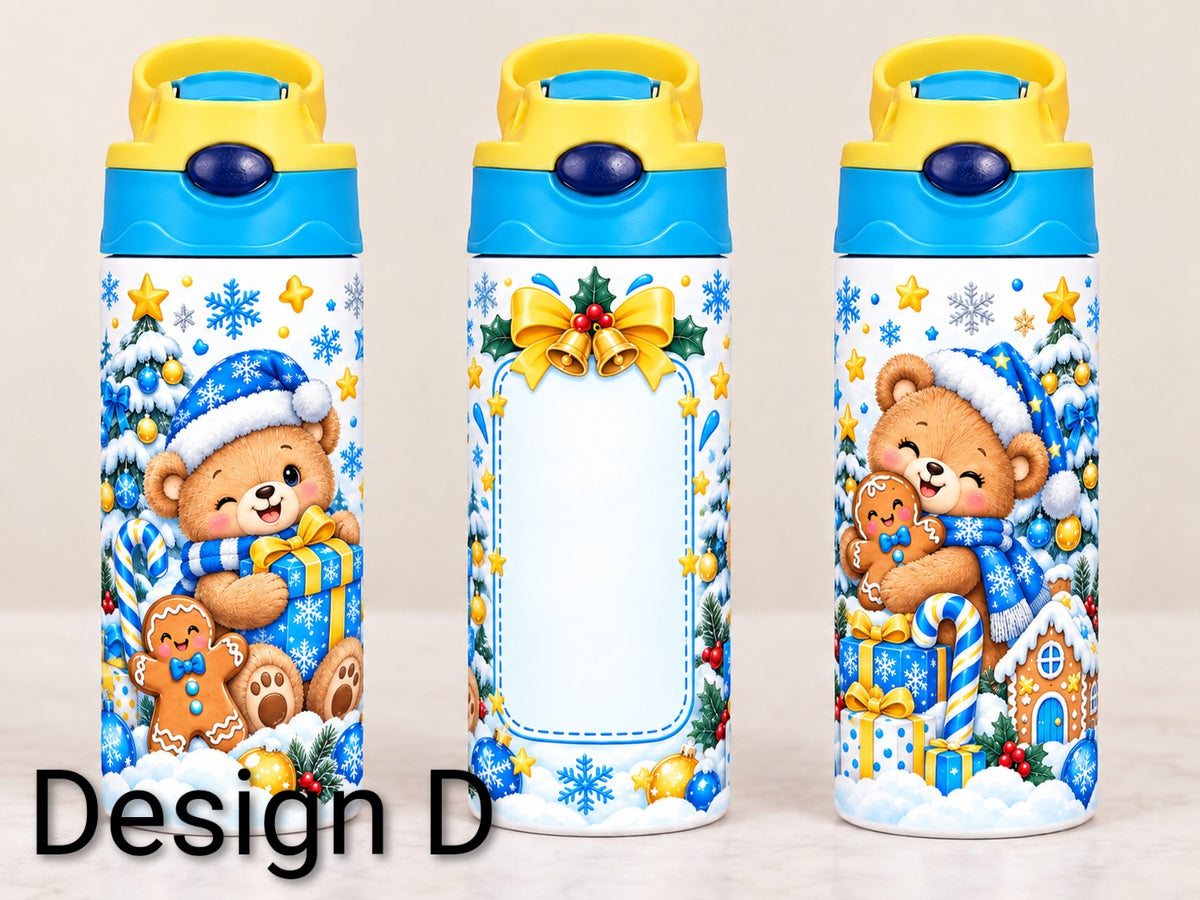 Christmas Personalised 12oz kids sippy cup tumbler