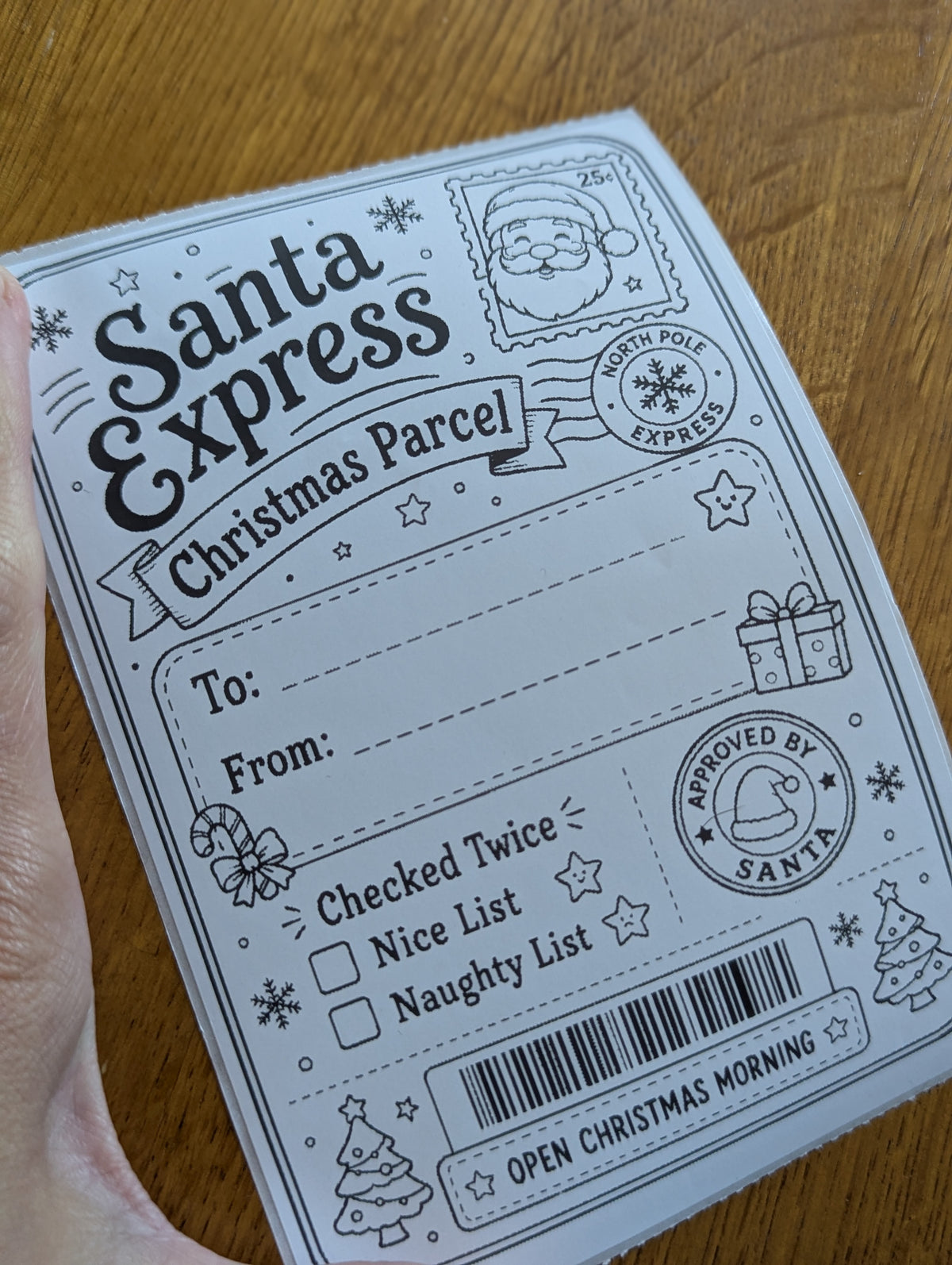 North Pole Christmas Parcel Labels – Set of 10