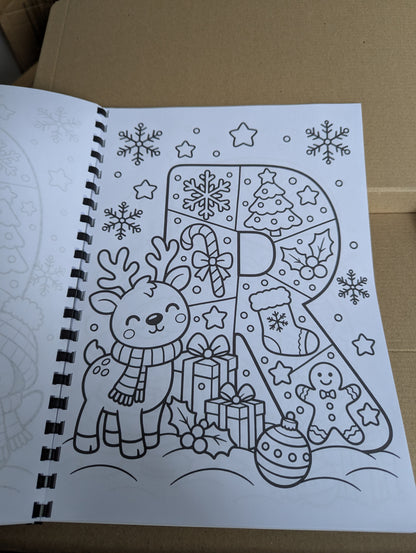 Christmas Alphabet Colouring Book