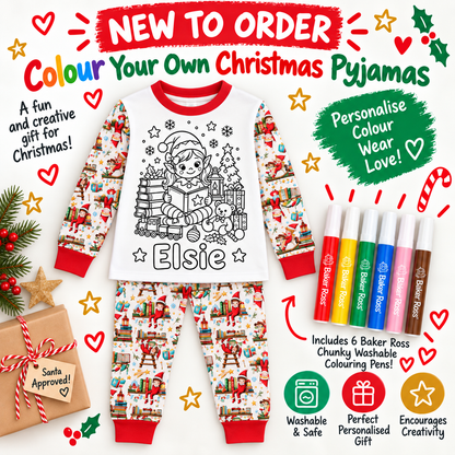 COLOUR YOUR OWN CHRISTMAS PYJAMAS