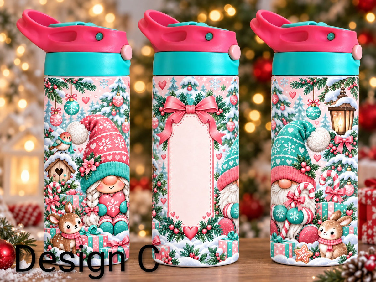 Christmas Personalised 12oz kids sippy cup tumbler