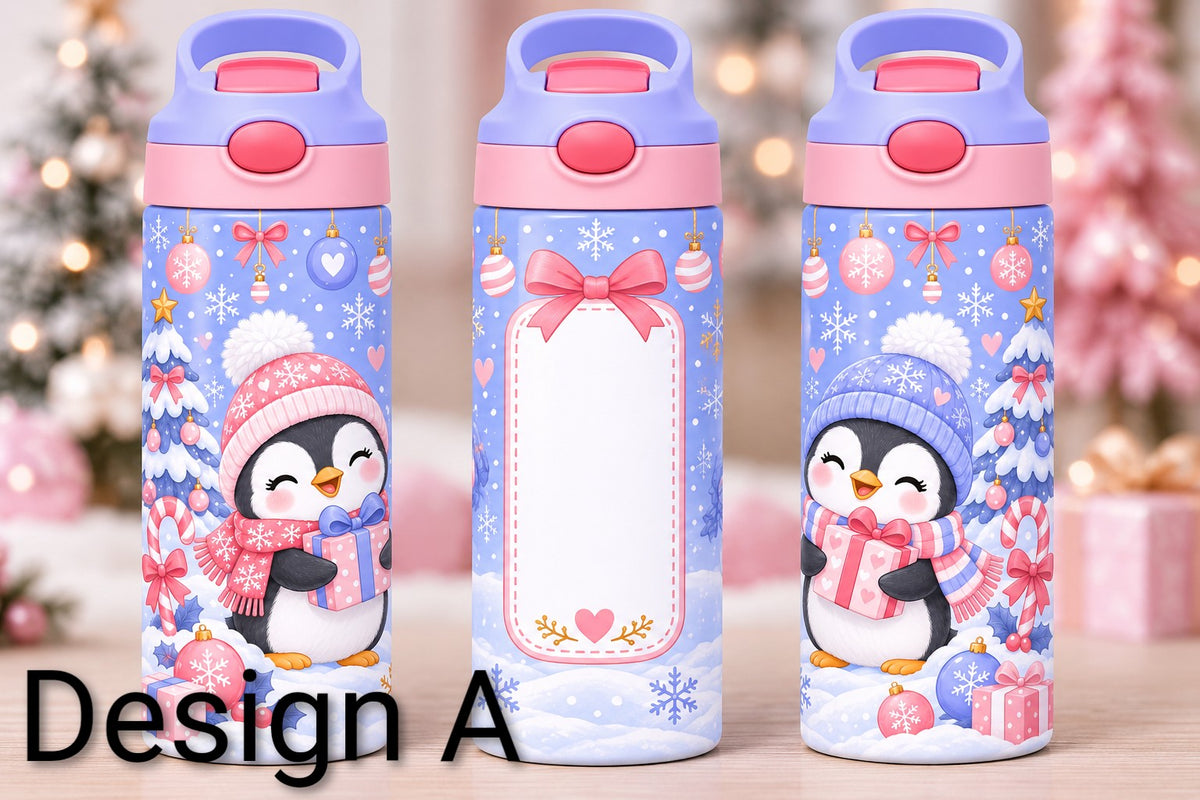 Christmas Personalised 12oz kids sippy cup tumbler