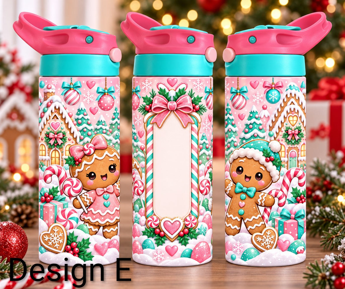 Christmas Personalised 12oz kids sippy cup tumbler
