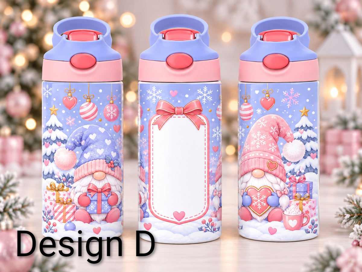 Christmas Personalised 12oz kids sippy cup tumbler