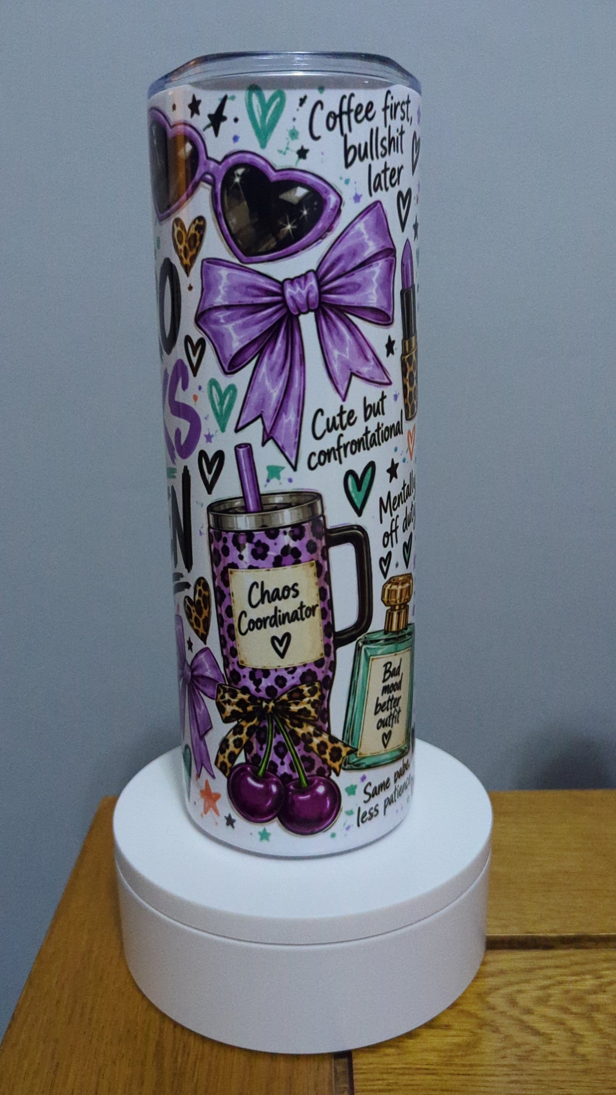 20oz ZERO F'S GIVEN printed tumbler or PRINTED WRAP
