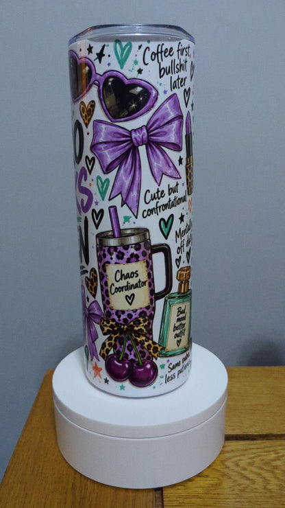 20oz ZERO F'S GIVEN printed tumbler or PRINTED WRAP