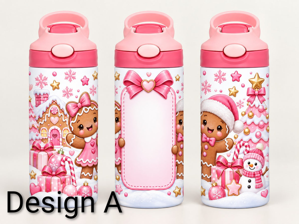 Christmas Personalised 12oz kids sippy cup tumbler