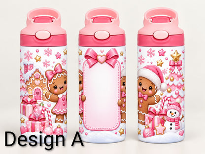 Christmas Personalised 12oz kids sippy cup tumbler