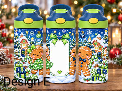 Christmas Personalised 12oz kids sippy cup tumbler