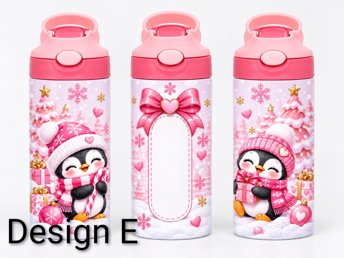 Christmas Personalised 12oz kids sippy cup tumbler