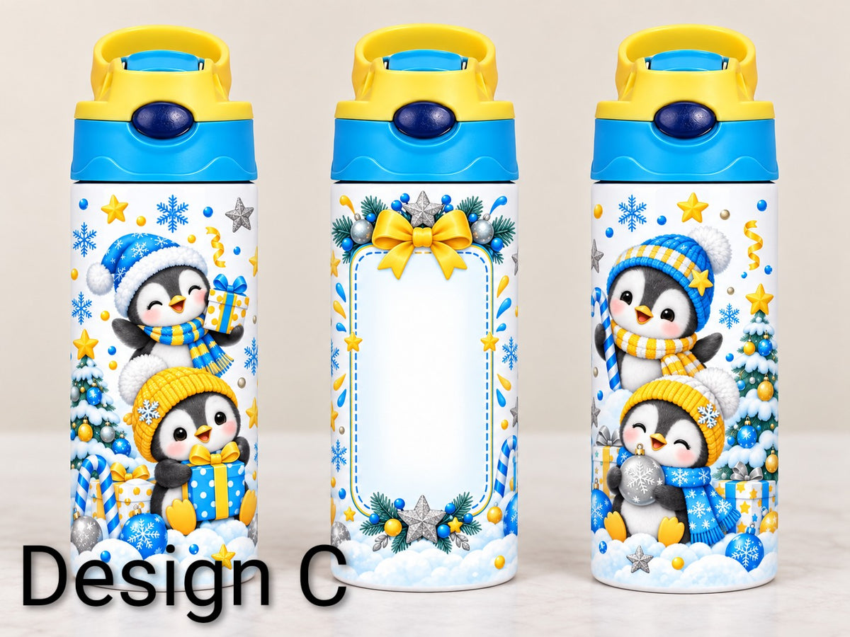 Christmas Personalised 12oz kids sippy cup tumbler