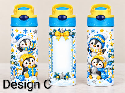 Christmas Personalised 12oz kids sippy cup tumbler
