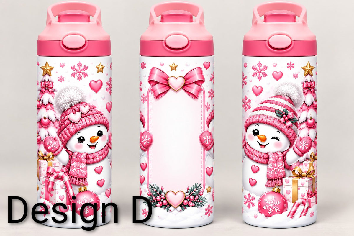 Christmas Personalised 12oz kids sippy cup tumbler
