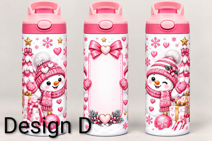 Christmas Personalised 12oz kids sippy cup tumbler