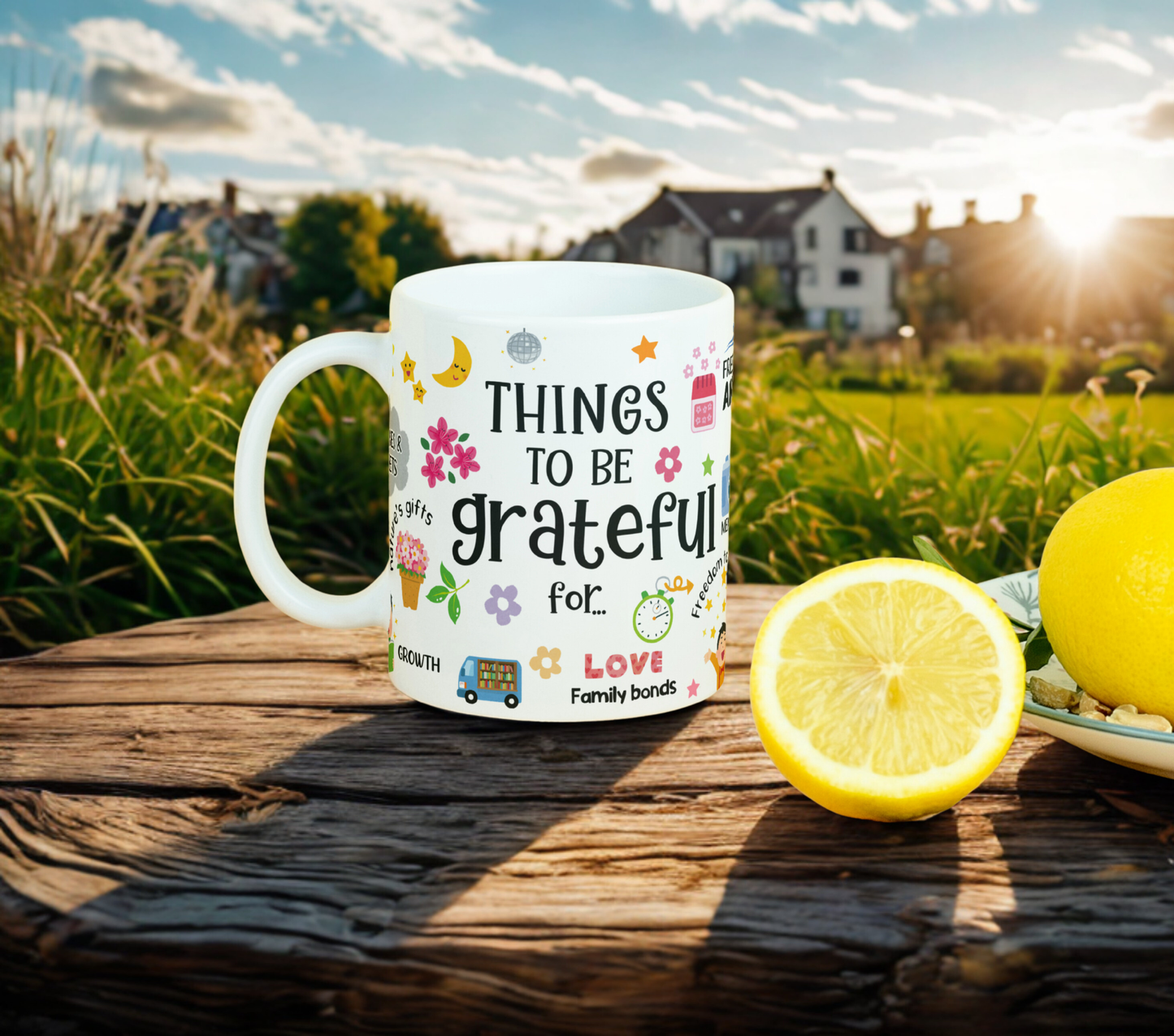 Things To Be Grateful For 11oz Mug Sublimation print