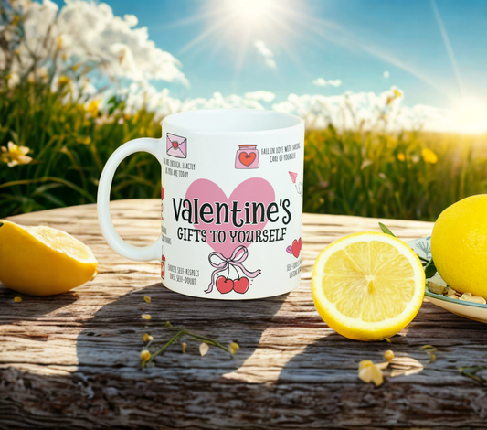Valentine’s Self Love 11oz Coffee Mug Sublimation print